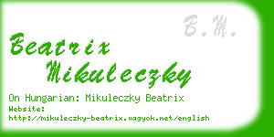 beatrix mikuleczky business card